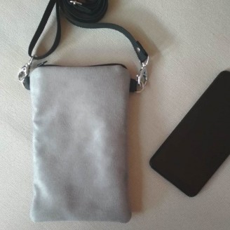 Bolso para teléfono Texas gris plata